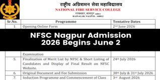 NFSC Nagpur BE Fire Engineering Admission 2026 Opens June 2; 60 Seats, ₹42,000 Annual Fee
